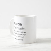 ユーモラスな人事部長の定義 コーヒーマグカップ (正面左)