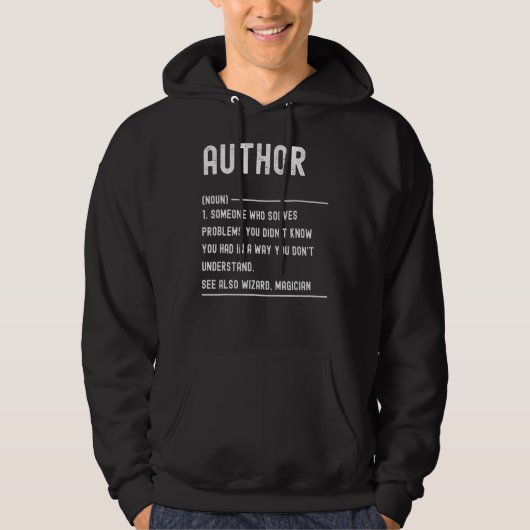 ユーモラスな仕事着 作者の定義Tシャツ パーカ (正面)