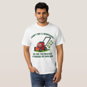 ユーモラスな住宅所有と住宅ローンのデザイン Tシャツ (正面フル)