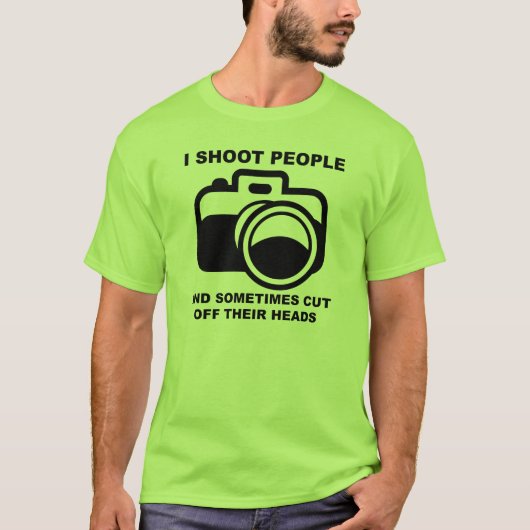 ユーモラスな写真家 写真撮影 Tシャツ (正面)