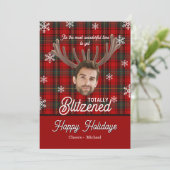ユーモラスな写真顔で皮肉たっぷりのクリスマス シーズンカード (スタンド正面)
