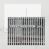 ユーモラスな刑務所からの挨拶 ポストカード (正面/裏面)