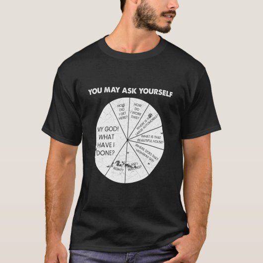 ユーモラスな哲学ギーク デザイン Tシャツ (正面)