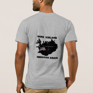 ユーモラスな地図ミームTシャツ アイスランドをアメリカにしよう Tシャツ
