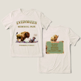 ユーモラスな女性が野生のバイソンにロープをかけるTシャツ トライブレンドTシャツ