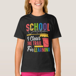ユーモラスな学校の管理人ベクター、インスピレーションを与える言葉 Tシャツ