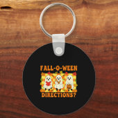 ユーモラスな幽霊の先生のFall-o-weenの指示 キーホルダー (正面)