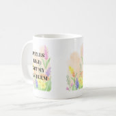 ユーモラスな引用「Smells Like Not My Problem」ギフト コーヒーマグカップ (正面左)