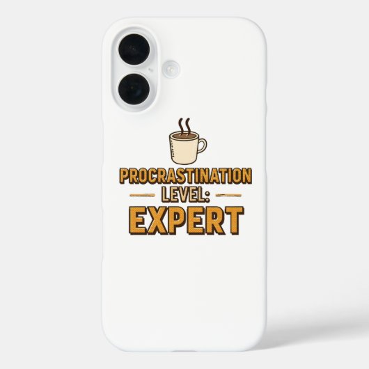 ユーモラスな怠け者とコーヒー Case-Mate iPhoneケース (裏面)