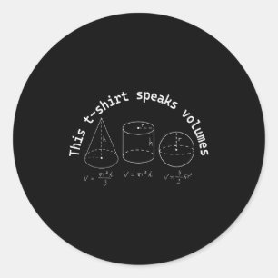 ユーモラスな数学と科学のジョークTシャツ ラウンドシール