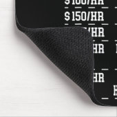 ユーモラスな木こり・樹木整備士のための時給のTシャツ マウスパッド (コーナー)