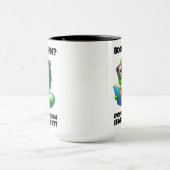 ユーモラスな本の虫? 辞書虫の方が近い! マグカップ (中央)