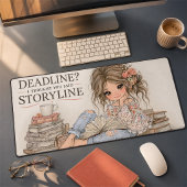 ユーモラスな本好きの女性のための面白い読書名言 デスクマット