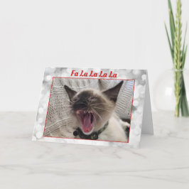 ユーモラスな歌うシャム猫の子猫の写真 クリスマス