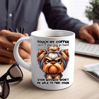 ユーモラスな犬のイラスト入りコーヒーグッズ マグカップ