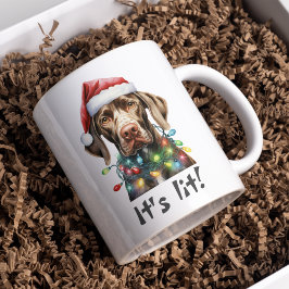 ユーモラスな犬のクリスマスマグカップ - サルカスティック ツートーンマグカップ