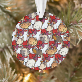 ユーモラスな犬の聖歌隊 クリスマスキャロルシンガー カートゥーン オーナメント