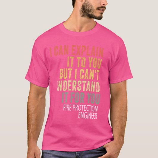 ユーモラスな皮肉屋の防火エンジニア Tシャツ (正面)