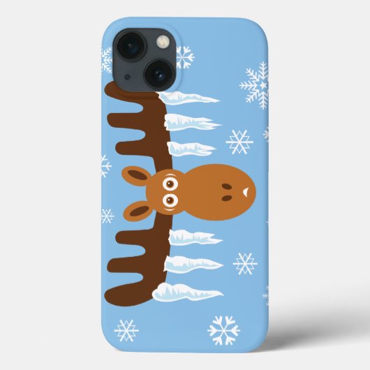 ユーモラスな祝日 ムース ヘッド_つり下がった枝角 Case-Mate iPhoneケース (裏面)