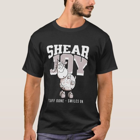 ユーモラスな羊のデザインで笑顔になる Tシャツ (正面)