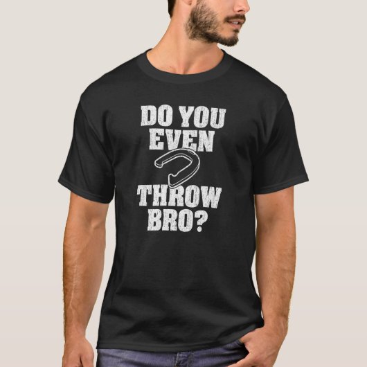 ユーモラスな馬蹄投げギフト 馬蹄投げ Tシャツ (正面)