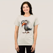 ユーモラスな鳥 トライブレンドＴシャツ (正面全面)