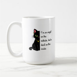 ユーモラスな黒猫のマグカップ コーヒーマグカップ