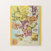 ユーモラスな11x14ヨーロッパ古地図パズル ジグソーパズル (縦)