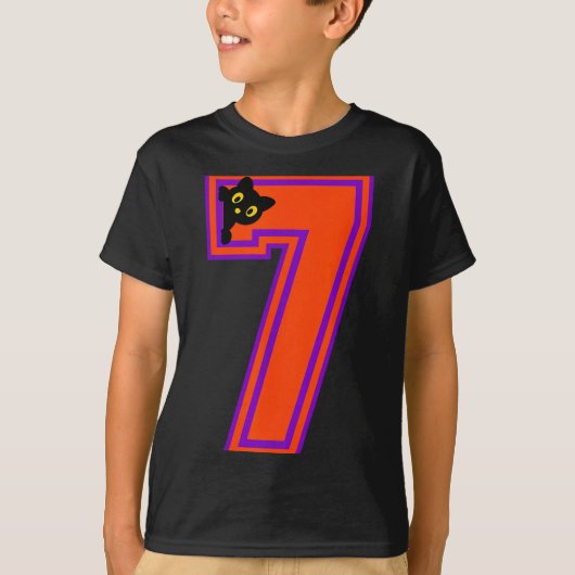 ユーモラスな6 7 ハロウィン 黒猫 先生 Tシャツ (正面)