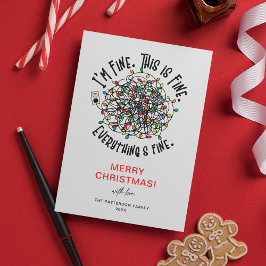 ユーモラスな「すべてうまくいっている」クリスマス シーズンカード