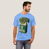 ユーモラスな「野菜を食べろ」ヴィンテージファッションルーズ Tシャツ (正面フル)