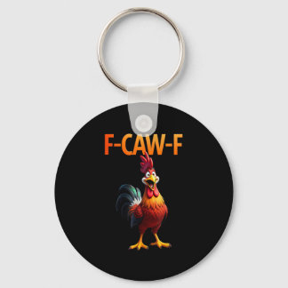 ユーモラスな F Caw F ニワトリ ゴシック ビンテージ スタイル キーホルダー