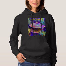 ユーモラスな「Stay Trippy」スウェットシャツ パーカ