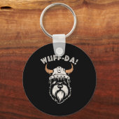 ユーモラスな「Uff Da Woof Da」ノルウェー語のダジャレの引用 スナウザー キーホルダー (正面)