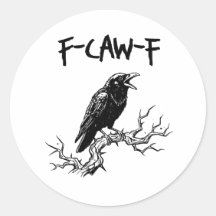 ユーモラスなF-Caw-Fカラス・レイヴン・ダジャレ