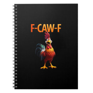 ユーモラスなF Caw Fニワトリ ゴシック ビンテージ スタイル ノートブック