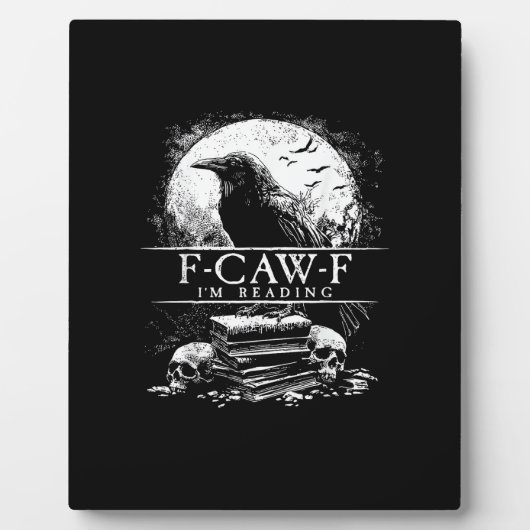 ユーモラスなF-Caw-F本 髑髏 ゴシック フォトプラーク (正面)