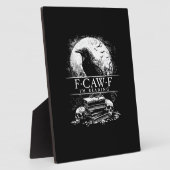 ユーモラスなF-Caw-F本 髑髏 ゴシック フォトプラーク (側面)