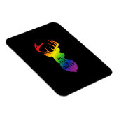 ユーモラスなLGBTQ+ギフト おかしい鹿 クィア プライドのお祝い マグネット (右側)