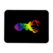 ユーモラスなLGBTQ+ギフト おかしい鹿 クィア プライドのお祝い マグネット (横)