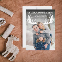 ユーモラスなOh Deer Christmas Is Hereフォトモダン