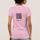 ユーモラスなQRコードTシャツ Tシャツ (裏面)