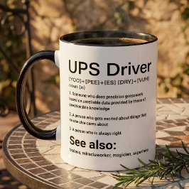 ユーモラスなUPSドライバー定義マグカップ 郵便配達員ユーモア マグカップ