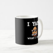 ユーモラスなVネック「I Yam What I Yam」 コーヒーマグカップ (正面右)