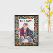 ユーモラスに10代の若者 カード (黄色い花)