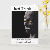 ユーモラスエイリアンGet Well Card カード (黄色い花)