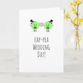 ユーモラス結婚カードかわいい豆ゲイ カード (黄色い花)