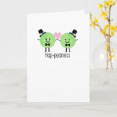 ユーモラス結婚可愛い牡丹 カード (黄色い花)