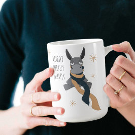 ユーモラス かわいい 皮肉っぽい メリー ウィンター ドンキー  コーヒーマグカップ