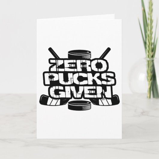 ユーモラス アイスホッケー Zero Pucks Given  カード (正面)